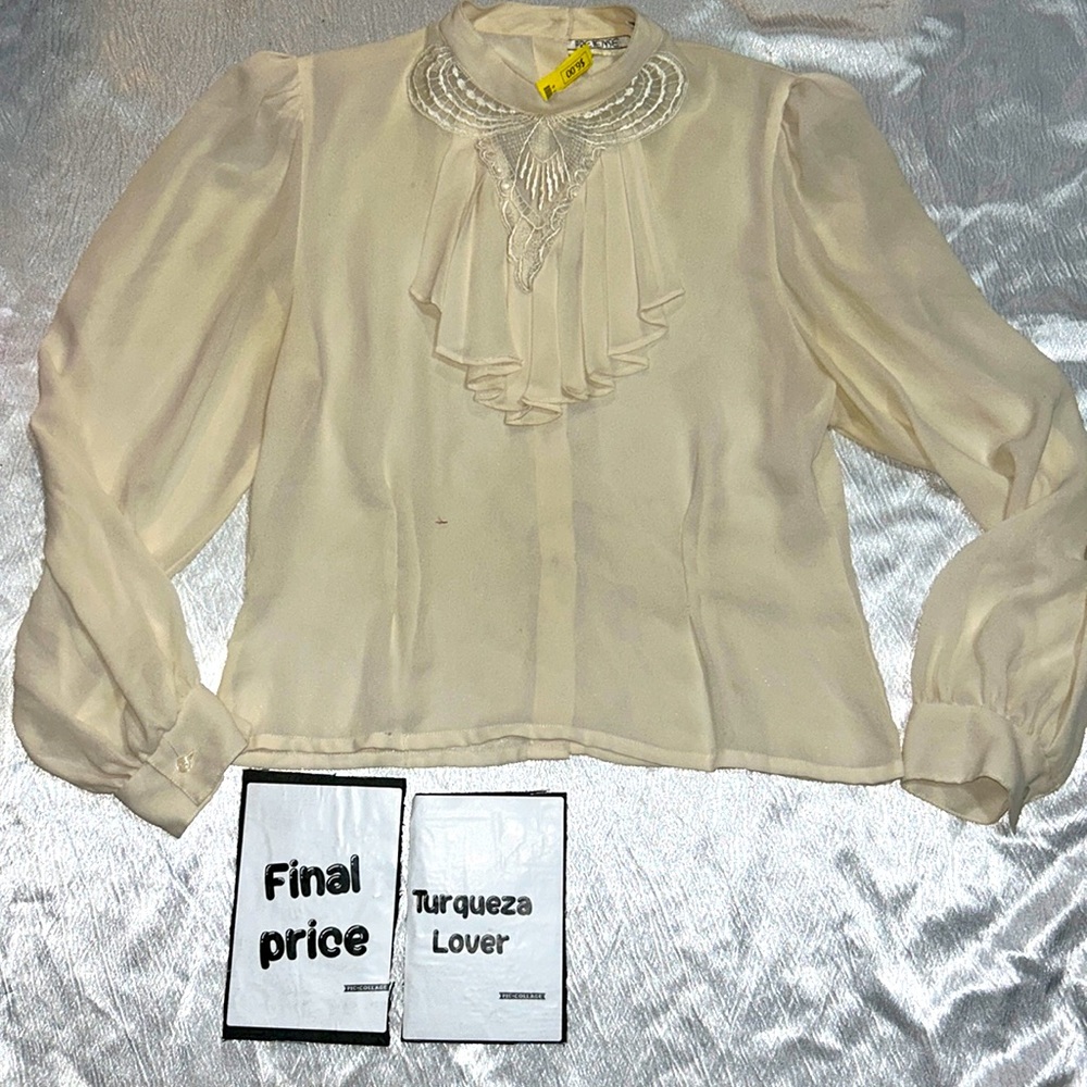 PRETENSE (100 % vintage blouse) classic + Chic +  elegant silhouette
